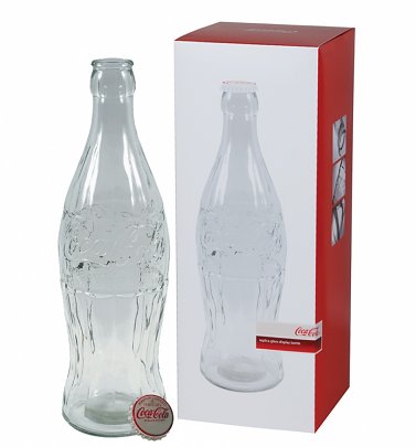 GIANT 20" Glass Coca-Cola Bottle Money Bank with Metal Cap GIANT 20" Glass Coca-Cola Bottle Money Bank with Metal Cap
