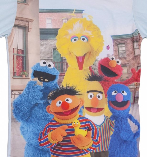 Unisex All Over Print Sesame Street Character Print T-Shirt from Mr Gugu & Miss Go Unisex All Over Print Sesame Street Character Print T-Shirt from Mr Gugu & Miss Go
