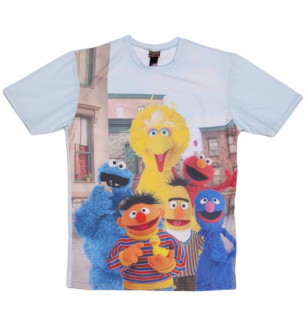 Unisex All Over Print Sesame Street Character Print T-Shirt from Mr Gugu & Miss Go Unisex All Over Print Sesame Street Character Print T-Shirt from Mr Gugu & Miss Go