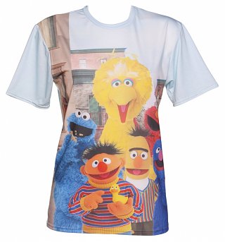 Unisex All Over Print Sesame Street Character Print T-Shirt from Mr Gugu & Miss Go Unisex All Over Print Sesame Street Character Print T-Shirt from Mr Gugu & Miss Go