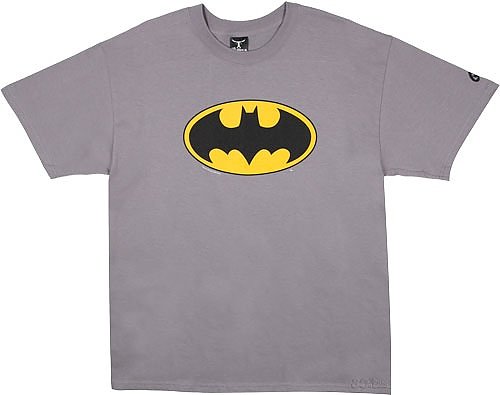 Men's Grey Batman Logo T-Shirt