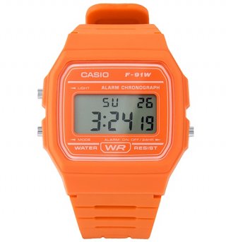 Classic Orange Digital Watch F-91WC-4A2EF from Casio Classic Orange Digital Watch F-91WC-4A2EF from Casio