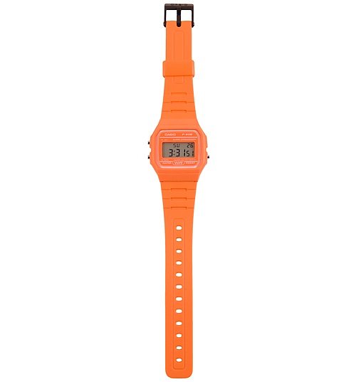Classic Orange Digital Watch F-91WC-4A2EF from Casio Classic Orange Digital Watch F-91WC-4A2EF from Casio