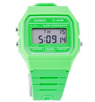 Classic Retro Bright Green Watch F-91WC-3AEF from Casio Classic Retro Bright Green Watch F-91WC-3AEF from Casio