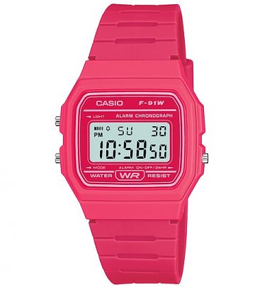 Classic Hot Pink Watch F-91WC-4AEF from Casio Classic Hot Pink Watch F-91WC-4AEF from Casio