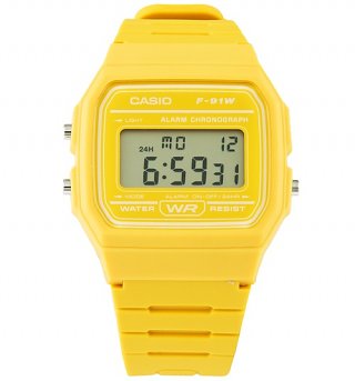 Classic Mustard Yellow Watch F-91WC-9AEF from Casio Classic Mustard Yellow Watch F-91WC-9AEF from Casio