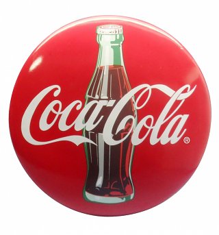 Premium Coca-Cola 3-D Resin Button Sign Premium Coca-Cola 3-D Resin Button Sign