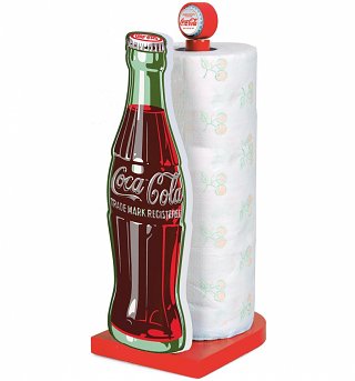 Coca-Cola Bottle Wooden Kitchen Roll Holder Coca-Cola Bottle Wooden Kitchen Roll Holder