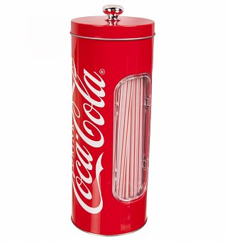 Coca-Cola Tin Straw Dispenser Coca-Cola Tin Straw Dispenser