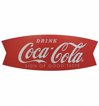 Coca-Cola Wood Fishtail Sign Coca-Cola Wood Fishtail Sign