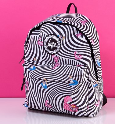 Disney Alice In Wonderland Striped Backpack from Hype Disney Alice In Wonderland Striped Backpack from Hype