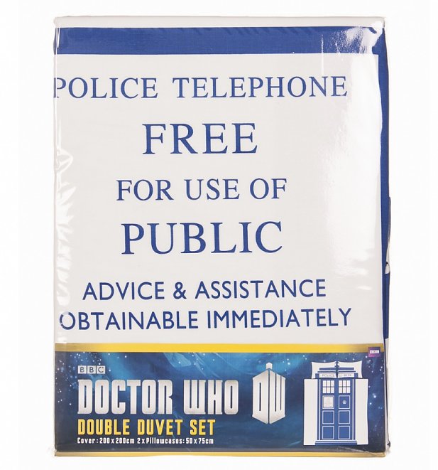 Double Doctor Who TARDIS Duvet Cover Set from BBC Worldwide Double Doctor Who TARDIS Duvet Cover Set from BBC Worldwide