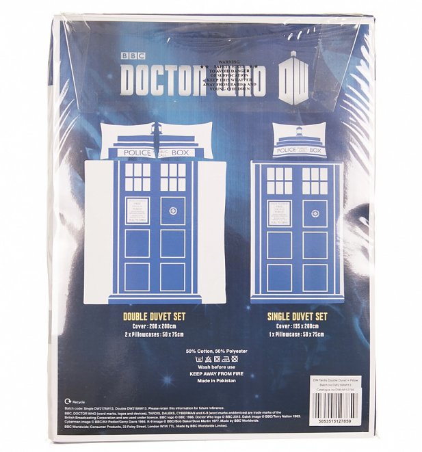 Double Doctor Who TARDIS Duvet Cover Set from BBC Worldwide Double Doctor Who TARDIS Duvet Cover Set from BBC Worldwide