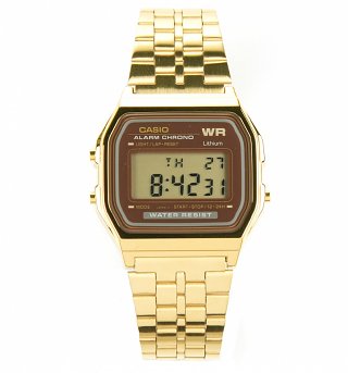 Gold Burgundy Face Digital Water Resist Watch A159WGEA-5EF from Casio Gold Burgundy Face Digital Water Resist Watch A159WGEA-5EF from Casio
