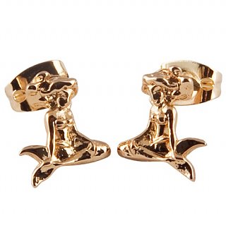 14kt Gold Plated Ariel Little Mermaid Studded Earrings from Disney Couture 14kt Gold Plated Ariel Little Mermaid Studded Earrings from Disney Couture