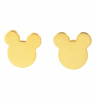 Gold Plated Mickey Mouse Silhouette Stud Earrings from Disney Couture Gold Plated Mickey Mouse Silhouette Stud Earrings from Disney Couture
