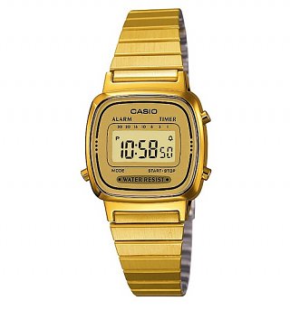 Gold Slimline Classic Watch LA670WEGA-9EF from Casio Gold Slimline Classic Watch LA670WEGA-9EF from Casio
