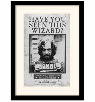 Harry Potter Sirius Black Wanted Poster Framed Print 30cm x 40cm Harry Potter Sirius Black Wanted Poster Framed Print 30cm x 40cm