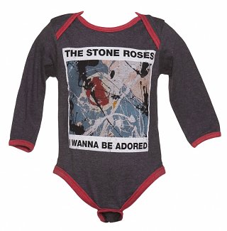 Kids Charcoal And Red Wanna Be Adored Stone Roses Babygrow from Amplified Kids Kids Charcoal And Red Wanna Be Adored Stone Roses Babygrow from Amplified Kids