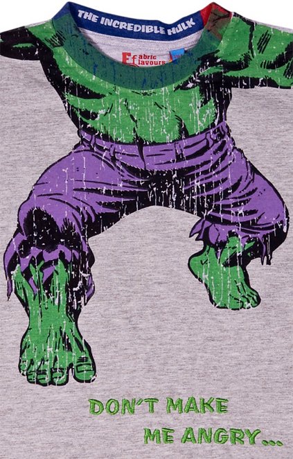 Kids Headless Incredible Hulk Don't Make Me Angry T-Shirt from Fabric Flavours Kids Headless Incredible Hulk Don't Make Me Angry T-Shirt from Fabric Flavours