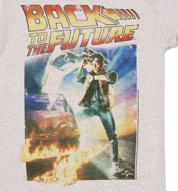 Women's Back to the Future Movie Poster Rolled Sleeve Boyfriend T-Shirt Women's Back to the Future Movie Poster Rolled Sleeve Boyfriend T-Shirt