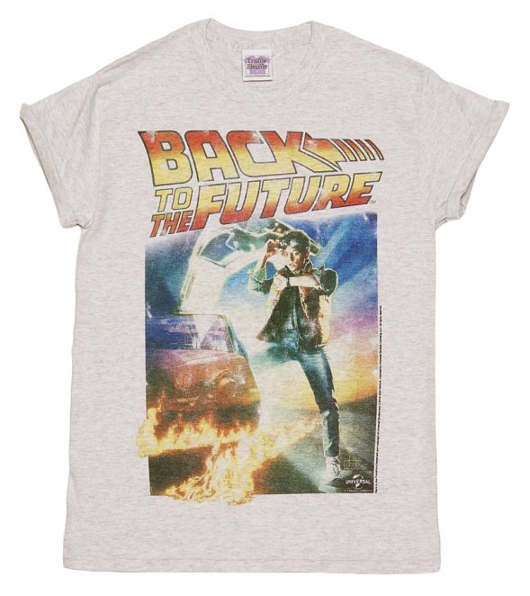 Women's Back to the Future Movie Poster Rolled Sleeve Boyfriend T-Shirt Women's Back to the Future Movie Poster Rolled Sleeve Boyfriend T-Shirt