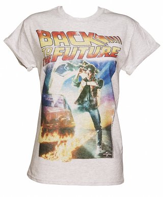 Women's Back to the Future Movie Poster Rolled Sleeve Boyfriend T-Shirt Women's Back to the Future Movie Poster Rolled Sleeve Boyfriend T-Shirt