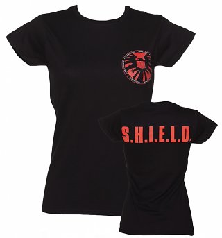 Women's Black Agent Of S.H.I.E.L.D Logo Marvel T-Shirt Women's Black Agent Of S.H.I.E.L.D Logo Marvel T-Shirt