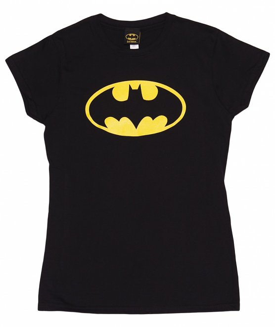 Women's Black Batman Logo DC Comics T-Shirt Women's Black Batman Logo DC Comics T-Shirt