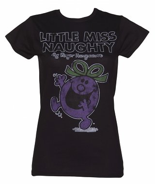 Women's Black Little Miss Naughty T-Shirt Women's Black Little Miss Naughty T-Shirt