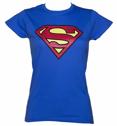 Women's Blue Superman Logo T-Shirt Women's Blue Superman Logo T-Shirt