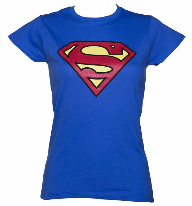 Women's Blue Superman Logo T-Shirt Women's Blue Superman Logo T-Shirt