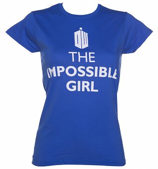 Women's Blue The Impossible Girl Doctor Who T-Shirt Women's Blue The Impossible Girl Doctor Who T-Shirt