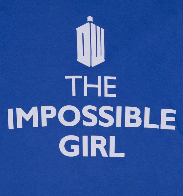 Women's Blue The Impossible Girl Doctor Who T-Shirt Women's Blue The Impossible Girl Doctor Who T-Shirt