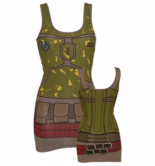 Women's Boba Fett Star Wars Vest Dress from Mighty Fine Women's Boba Fett Star Wars Vest Dress from Mighty Fine
