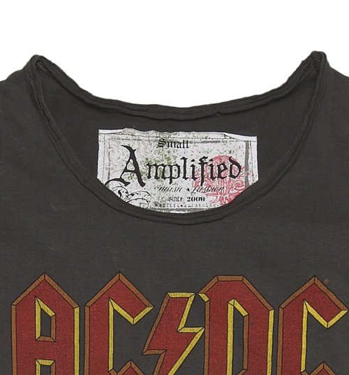 Women's Charcoal AC/DC Logo T-Shirt from Amplified Women's Charcoal AC/DC Logo T-Shirt from Amplified