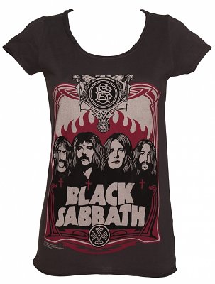 Women's Charcoal Black Sabbath T-Shirt from Amplified Women's Charcoal Black Sabbath T-Shirt from Amplified