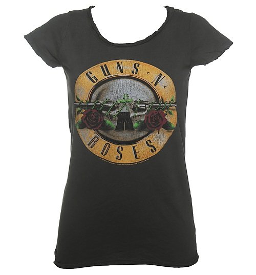 Women's Classic Guns N Roses Drum T-Shirt from Amplified Women's Classic Guns N Roses Drum T-Shirt from Amplified