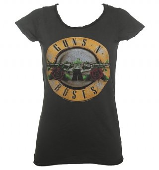 Women's Classic Guns N Roses Drum T-Shirt from Amplified Women's Classic Guns N Roses Drum T-Shirt from Amplified