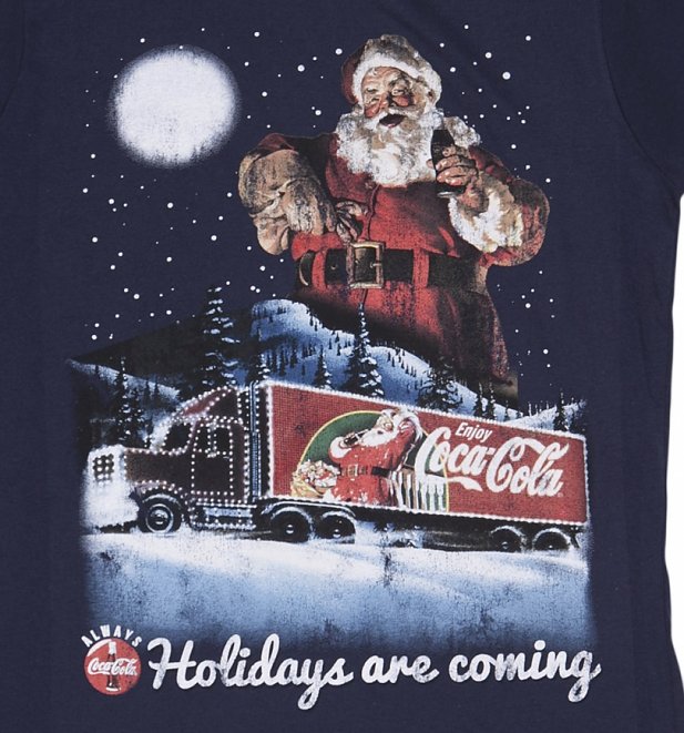 Women's Coca-Cola Holidays Are Coming Christmas T-Shirt Women's Coca-Cola Holidays Are Coming Christmas T-Shirt
