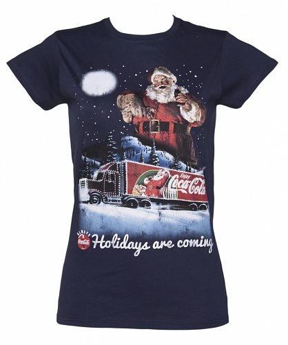 Women's Coca-Cola Holidays Are Coming Christmas T-Shirt Women's Coca-Cola Holidays Are Coming Christmas T-Shirt