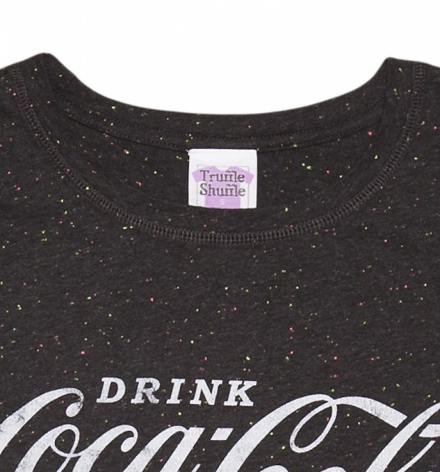 Women's Coca-Cola Logo Speckled Rolled Sleeve T-Shirt Women's Coca-Cola Logo Speckled Rolled Sleeve T-Shirt