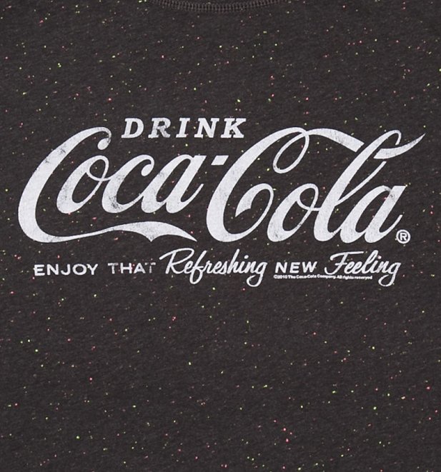 Women's Coca-Cola Logo Speckled Rolled Sleeve T-Shirt Women's Coca-Cola Logo Speckled Rolled Sleeve T-Shirt