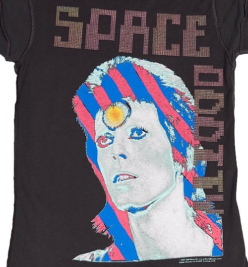 Women's David Bowie Space Oddity T-Shirt from Amplified Vintage Women's David Bowie Space Oddity T-Shirt from Amplified Vintage