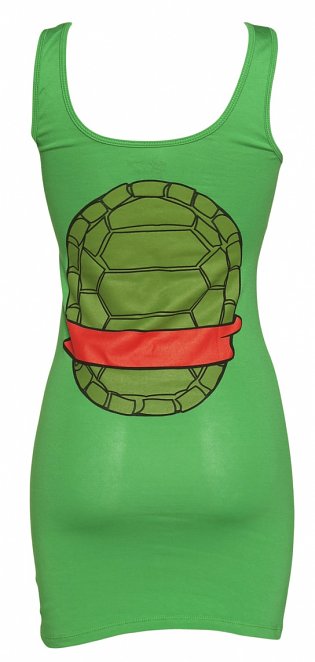 Women's Green Raphael Costume Teenage Mutant Ninja Turtles Vest Dress Women's Green Raphael Costume Teenage Mutant Ninja Turtles Vest Dress