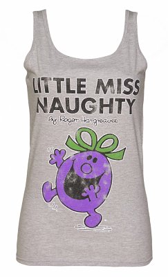 Women's Grey Little Miss Naughty Vest Women's Grey Little Miss Naughty Vest