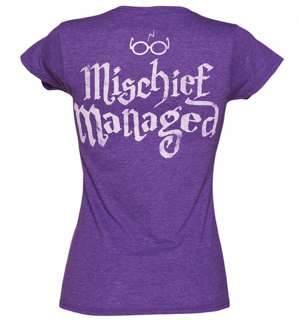 Women's Purple Harry Potter I Solemnly Swear Mischief Managed T-Shirt Women's Purple Harry Potter I Solemnly Swear Mischief Managed T-Shirt