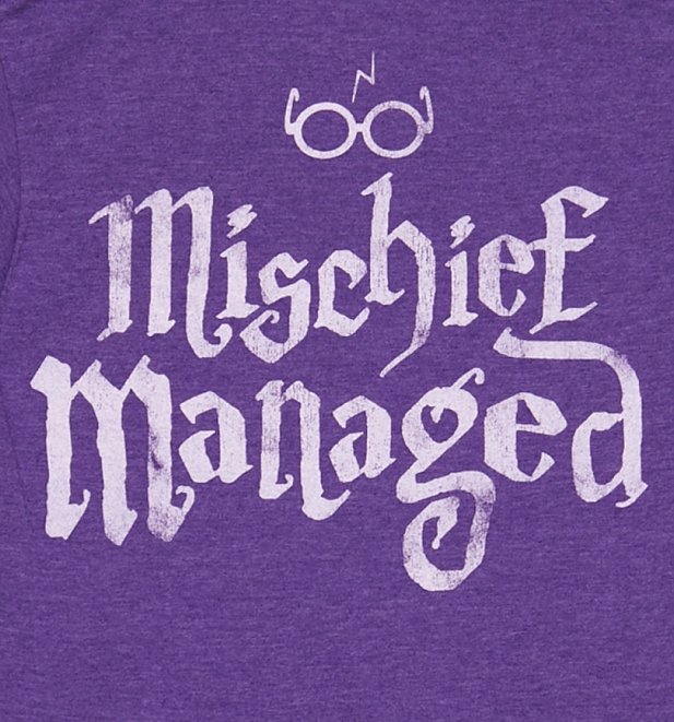 Women's Purple Harry Potter I Solemnly Swear Mischief Managed T-Shirt Women's Purple Harry Potter I Solemnly Swear Mischief Managed T-Shirt