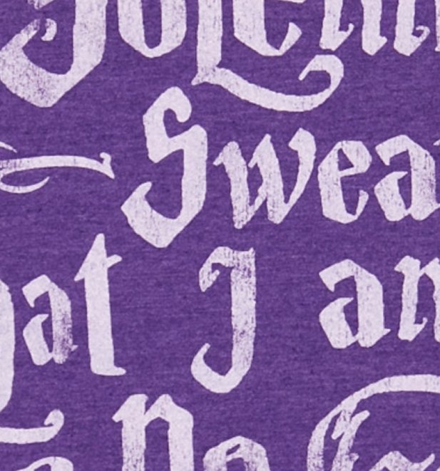 Women's Purple Harry Potter I Solemnly Swear Mischief Managed T-Shirt Women's Purple Harry Potter I Solemnly Swear Mischief Managed T-Shirt