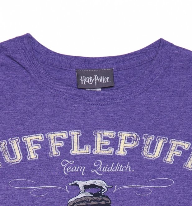 Women's Heather Purple Harry Potter Hufflepuff Team Quidditch T-Shirt Women's Heather Purple Harry Potter Hufflepuff Team Quidditch T-Shirt